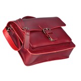 thumbnail of Ruitertassen Aktentasche Leder 36cm Damen Herren Business Schule 1 Fach Uni Umhängetasche rot 2141-15
