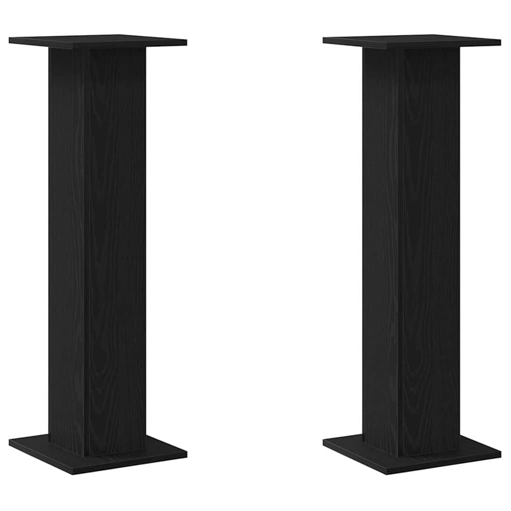 vidaXL Pflanzenständer 2 pcs Schwarz Eichen-Optik 30 x 30 x 95 cm