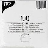 thumbnail of PAPSTAR, Servetten, 1-laags 1/4 vouw 33 cm x 33 cm wit