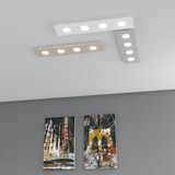 thumbnail of Luminária de teto retangular Toplight Area de 4 luzes com encaixe GX53, estrutura cor areia, design moderno 80x20x3cm