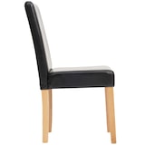 thumbnail of Juego de 4 sillas de comedor Silla de cocina Littau ~ polipiel, patas color negro claro