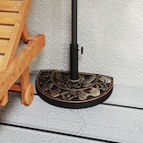 thumbnail of Outsunny base de sombrilla peso 9 kg soporte para parasol de resina en forma de semicírculo para poste de paraguas de Ø3,8 cm y Ø4,8 cm 50x31x32 cm