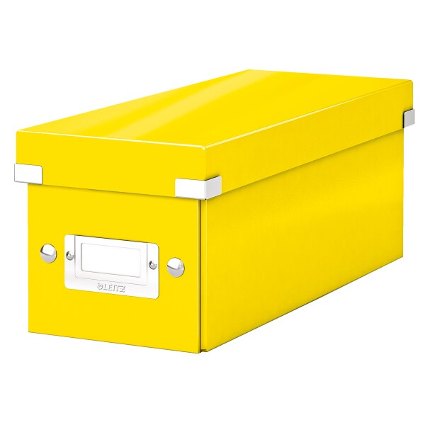 Caja Click & Store CD Box (143x147x352 mm), amarillo