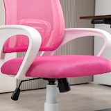thumbnail of HOMCOM silla de oficina de malla silla de escritorio giratoria con altura ajustable función de basculante y reposabrazos carga 120 kg rosa