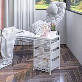 thumbnail of HOMCOM carrito auxiliar con ruedas carrito de almacenamiento de 3 niveles con 3 cesta de almacenamiento para salón comedor cocina baño 34x29,5x57,5 cm