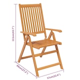 thumbnail of vidaXL 9-delige Tuinset massief acaciahout 160-240 cm