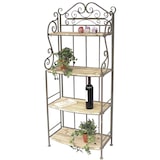 thumbnail of DanDiBo Regal Standregal 12060 aus Metall und Holz 150 cm Bücherregal Badregal Küchenregal