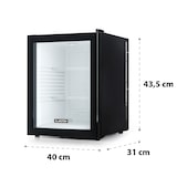 thumbnail of Brooklyn 42 Mini-Kühlschrank Glastür LED Ablage Schwarz
