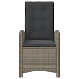 thumbnail of vidaXL Gartensessel mit Kissen 2 Stk. Verstellbar Grau Poly Rattan