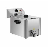 thumbnail of Fritadeira eléctrica profissional com torneira, aço inox., 60-190°C, controlo mecânico, painel de controlo extraível, 1 cuba 10 litros 10279 Vaiotec