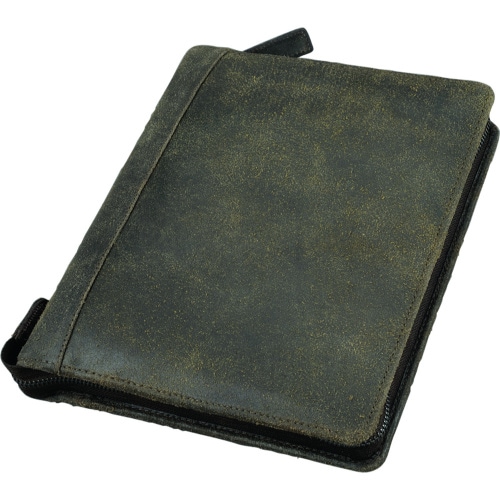 bind Systemplaner A5 Echt Leder braun Vintage Optik Reißverschluss Terminkalender Kalendereinlage 15503