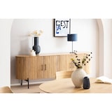 thumbnail of SIT Möbel Sideboard | 4 Türen | Mangoholz natur | Gestell Altmetall schwarz | B 190 x T 45 x H 76 cm | 09313-01 | Serie STRIPE