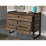 thumbnail of Kommode Sideboard mit 3 Schubladen Lost Metallfüße Walnuss