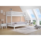 thumbnail of Doppel-Etagenbett 120x200 und 80x200 Erwachsenen-Stockbett Kiefer Massivholz weiß V-60.18W-08-12 ohne Zubehör