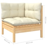 thumbnail of vidaXL 13-tlg. Garten-Lounge-Set mit Creme Kissen Kiefernholz