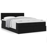 thumbnail of vidaXL Ottoman-Bett mit Matratze Schwarz 140x200 cm Samt