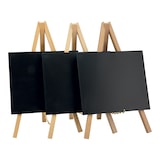 thumbnail of Securit® Lot de 3 Mini Ardoises de table sur chevalets - Bois finition hêtre laqué