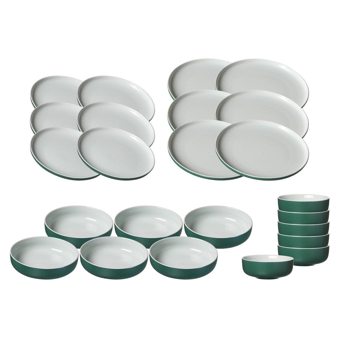 Ritzenhoff & Breker JASPER Teller & Schalenset  24-tlg. grün