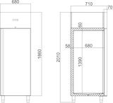 thumbnail of vaiotec Tiefkühlschrank 429 L / 1-türig GN1/1, 680 x 710 mm