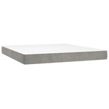 thumbnail of vidaXL Boxspringbett mit Matratze & LED Hellgrau 180x200 cm Samt