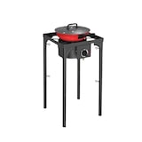 thumbnail of Réchaud à Gaz 1 feu 4500W 4 pieds modulables 3 Hauteurs Bruleur en fonte - Cuisine Extérieure 40 x 40 x H78cm Allumage Piezo