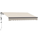 thumbnail of Outsunny toldo eléctrico retráctil con mando a distancia 3x2,5 m manivela marco de aluminio y protección UV30+ para puerta ventana crema