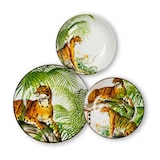 thumbnail of Excelsa service 18 assiettes Leopard porcelaine multicolore