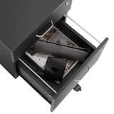 thumbnail of tectake Cómoda com rodas VAGUR, 2 gavetas com fechadura  Preto