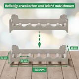 thumbnail of ARTECSIS Weinregal stapelbar Kunststoff für 48 Flaschen, stabiles Flaschenregal für Gastronomie und Lagerraum, erweiterbare Weinlagerung, Granit grau