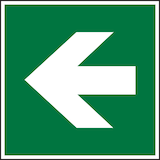 thumbnail of Rettungszeichen, Richtungspfeil - ASR A1.3 (DIN EN ISO 7010) - 150x150 mm Folie selbstklebend