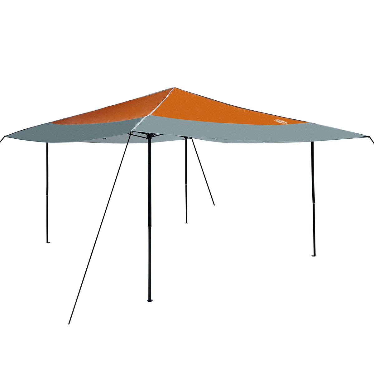 vidaXL Pavillon-Zelt Orange 400 x 400 x 227 / 236 / 245 cm Oxford Stoff