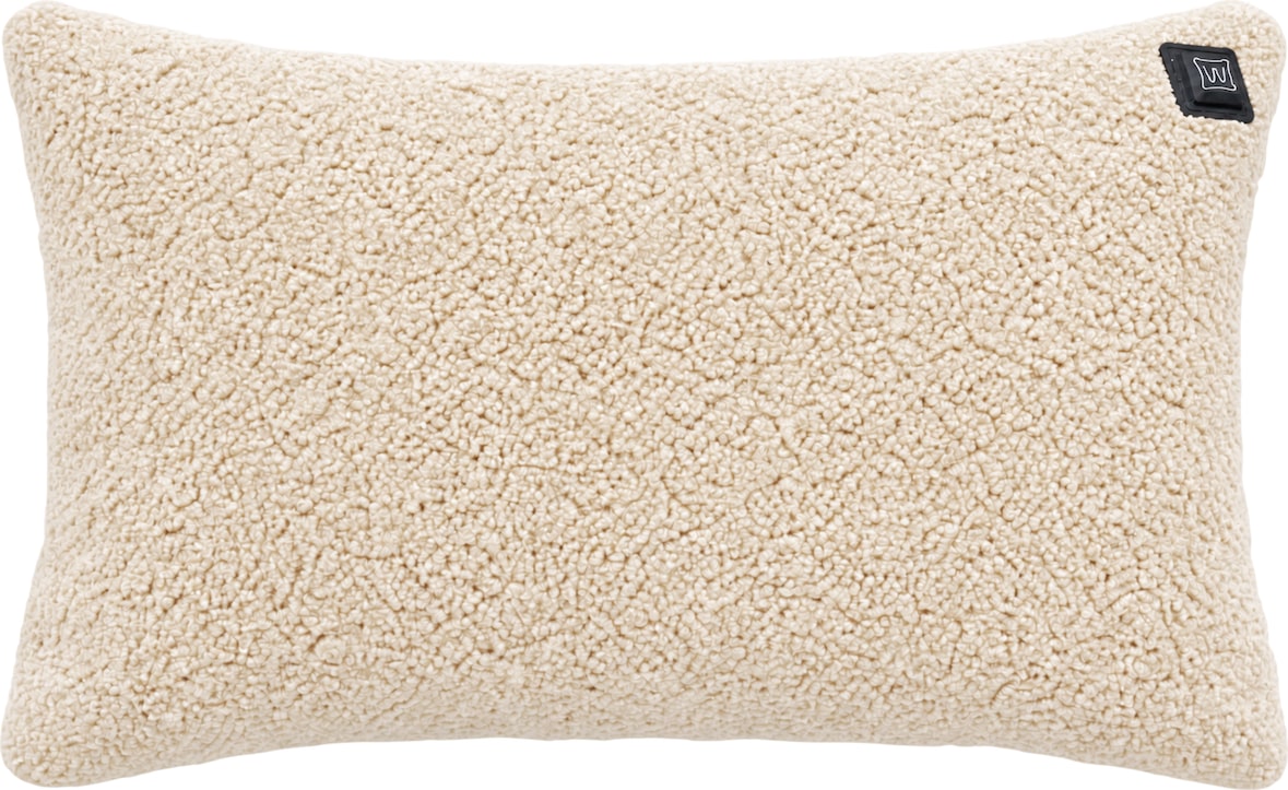 Kabelloses Heizkissen mit Akku (10.000mAh) - Teddy-Boucle Weiss - Wärmekissen 50x30cm inkl. 2,5m USB-Kabel