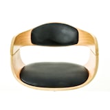 thumbnail of Conjunto de 2 bancos de bar Kingston em imitação de pele natural/preto