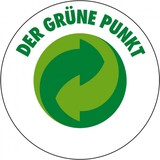 Ein grüner Punkt mit zwei Pfeilen.