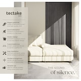 thumbnail of tectake Paneles acústicos Sonic Wall II madera MDF roble gris claro 110x50x1.8cm absorción sonido insonorización pared techo 2 piezas