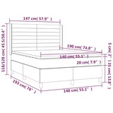 thumbnail of vidaXL Boxspringbett mit Matratze & LED Taupe 140x190 cm Stoff