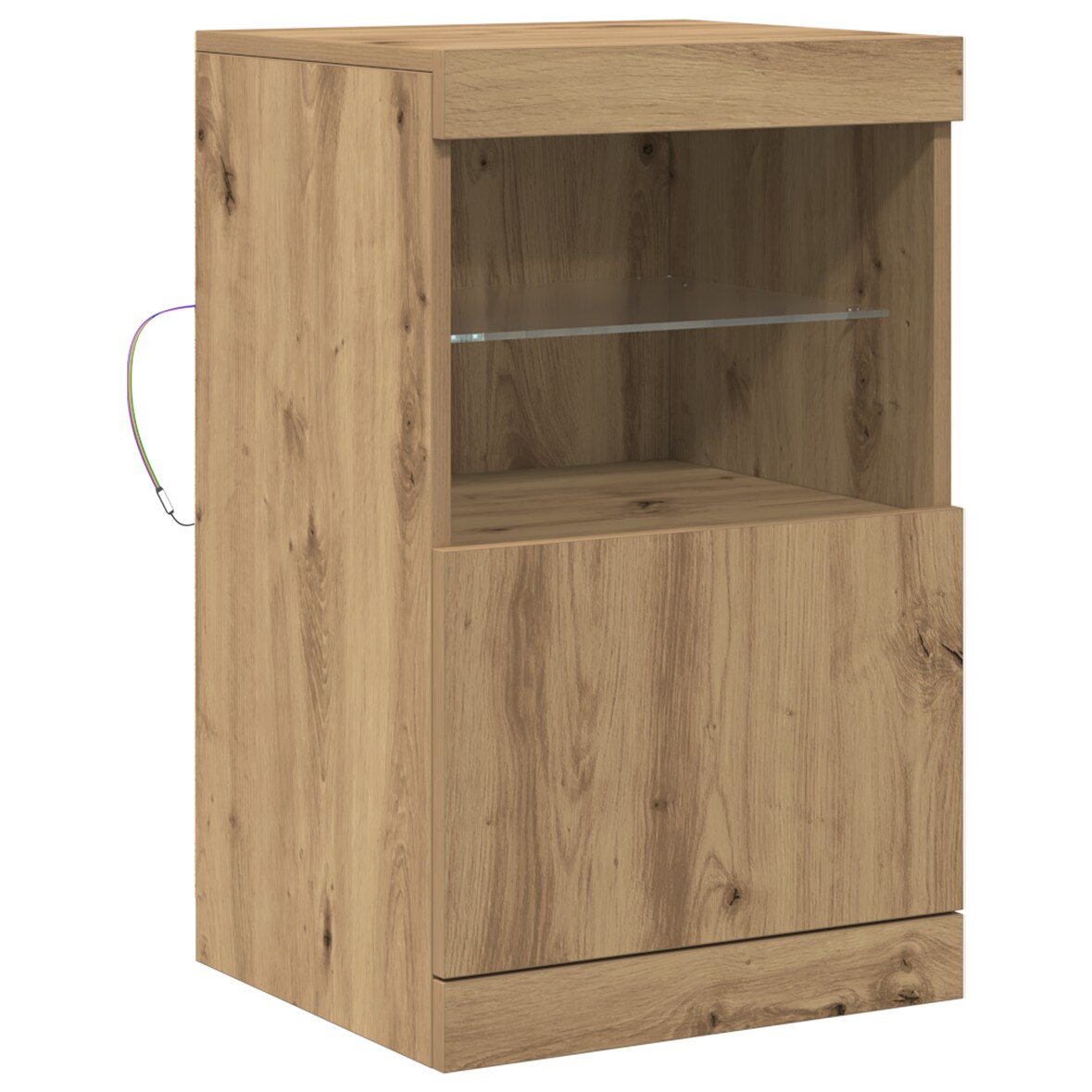 vidaXL Sideboard mit LED-Leuchten Artisan Eiche 41x37x67 cm