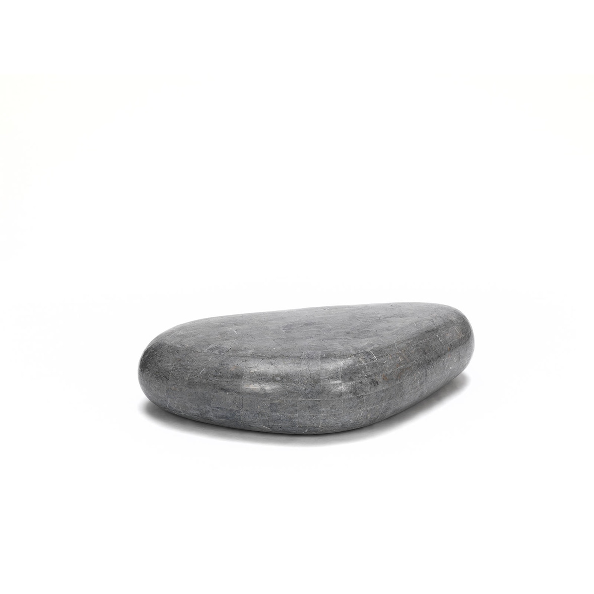 Sasso big - Tavolino (74 x 123 x 27h) in Pietra fossile grigio