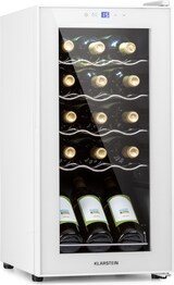thumbnail of Klarstein Shiraz 15 Slim Uno Weinkühlschrank 44l Touch-Bedienfeld 5-18°C Weißes Glas
