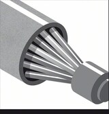 thumbnail of Pinselbürste, gewellt, 0,2 mm, 15 mm, 4500 U/ min
