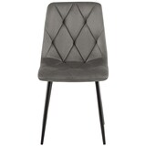 thumbnail of Set van 2 Eetkamerstoelen Clairton antraciet/Fluweel