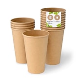 thumbnail of BIOZOYG 1000 Stück Einwegbecher 400 ml / 16 oz Pappbecher, Kaffeebecher, ungebleicht, ökologisch, kompostierbar, umweltschonend für Coffee to Go