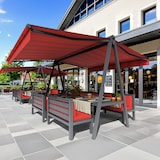 thumbnail of Ensemble Store double pente Table et canapés Buenavista 8 places Intersun (Gris anthracite structuré RAL7016ST - Orchestra Color Bloc Red D335)