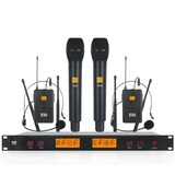 thumbnail of Système Microphone Sans Fil 4 Canaux UHF Pour Événements Extérieurs YONIS