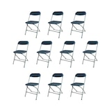 thumbnail of Pack 10 Sillas Plegables Polipropileno Gris