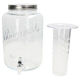 thumbnail of GRIFO Glas-Getränkespender 8L mit Zapfhahn Deckel Kühleinsatz Limo Saft Wasser