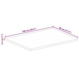 thumbnail of vidaXL Tafelblad met natuurlijke rand 100x80x2,5 cm massief mangohout