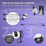 thumbnail of ECD Germany Aufblasbares SUP Board mit Kajaksitz 320 × 82 × 15 cm Schwarz – Komplettset mit Pumpe, Tragetasche & Zubehör, PVC Board bis 120 kg, Surf-