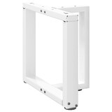 thumbnail of vidaXL Couchtischbeine T-Form 2 Stk. Weiß 50x25x(42-43) cm Stahl