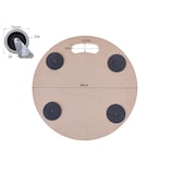 thumbnail of aro Carro de transporte redondo, MDF / TPE + PP, Ø 38 x 11 cm, com 4 rodas, castanho